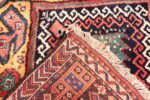 Weave Colorful Eagle Kazak design Antique Tribal Persian Kurdish rug 47471 by Nazmiyal