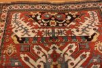 antique caucasian eagle kazak rug 47547 top Nazmiyal