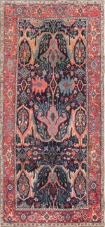 Antique Garous Design Persian Bidjar Carpet 47477 Nazmiyal