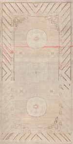 Soft Neutral Color Antique Khotan Area Rug #47571 by Nazmiyal Antique Rugs