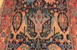 Detail Blue background Antique Persian Bidjar rug 47477 by Nazmiyal Antique Rugs NYC