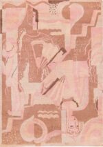 French Art Deco Carpet signed DM 47549 Nazmiyal