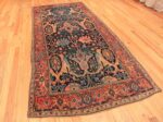 Full Blue background Antique Persian Bidjar rug 47477 by Nazmiyal Antique Rugs NYC