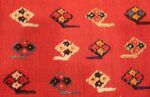 red tribal antique persian qashqai horse cover 47546 bouquet Nazmiyal