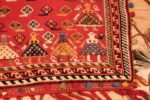 red tribal antique persian qashqai horse cover 47546 corner Nazmiyal