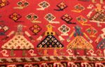 red tribal antique persian qashqai horse cover 47546 trio Nazmiyal