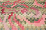 Vintage Swedish Runner Rug Signed Bice 47575 Squared Flowers Nazmiyal