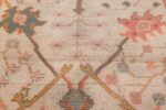 Antique Decorative Turkish Oushak Rug 47577 Double Branches Nazmiyal