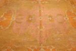antique green turkish oushak rug 50718 medallion Nazmiyal