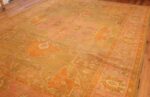 antique green turkish oushak rug 50718 side Nazmiyal