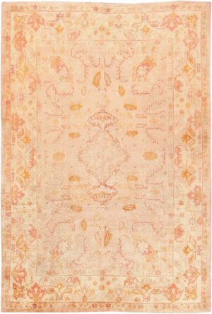 Decorative Antique Turkish Oushak Rug 47613 Nazmiyal Antique Rugs