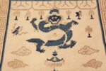Detail Beautiful Antique Dragon Chinese rug 47472 by Nazmiyal