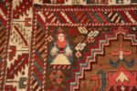 Detail Tribal Antique Caucasian Kazak runner rug 47653 by Nazmiyal
