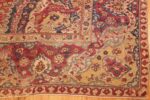large antique 17th century mughal gallery carpet 47597 corner Nazmiyal