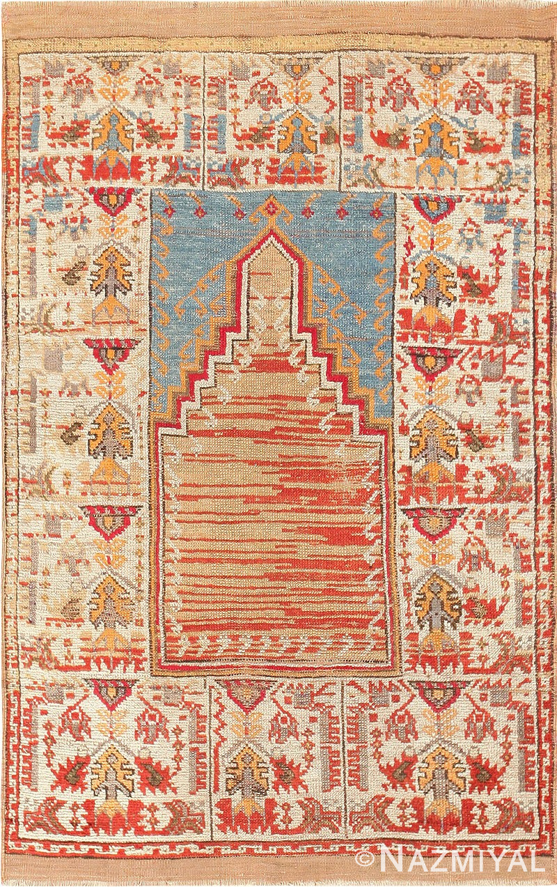 Antique Turkish Milas Prayer Rug 47592 By Nazmiyal