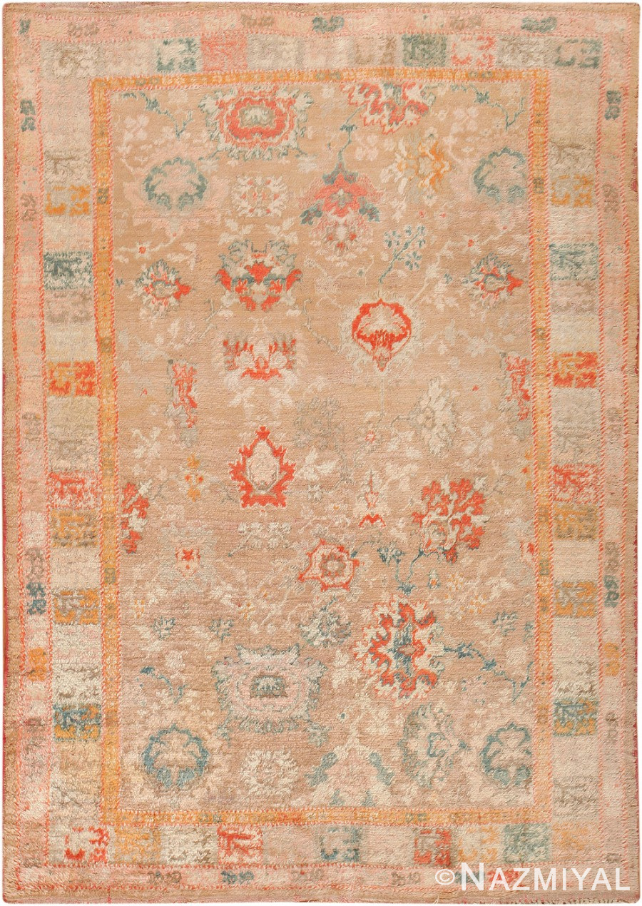 Rare Antique Angora Oushak Rug 47651 Nazmiyal