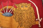 antique persian qashqai rug 47676 lion Nazmiyal