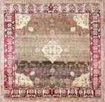 Breathtaking Rare Antique Silk Agra Rug 47596 Nazmiyal Antique Rugs