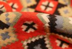 flat woven vintage swedish kilim 47674 pile Nazmiyal