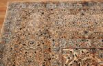 large oversize ivory background persian antique kerman rug 47527 corner Nazmiyal