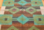 vintage double sided scandinavian rug 47679 field