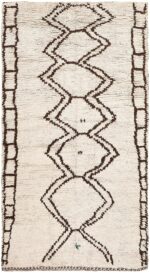 Vintage Moroccan Beni Ourain Berber Rug 47780 Detail/Large View
