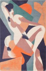 Vintage Scandinavian Carpet Nude Woman by Magritta 47671 Nazmiyal