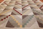 Vintage Scandinavian Swedish Rug by Brita Grahn 47668 Geometric Field Nazmiyal