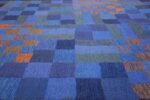 Vintage Swedish Rug by Karin Jonsson 47666 Horizontal Squares Nazmiyal