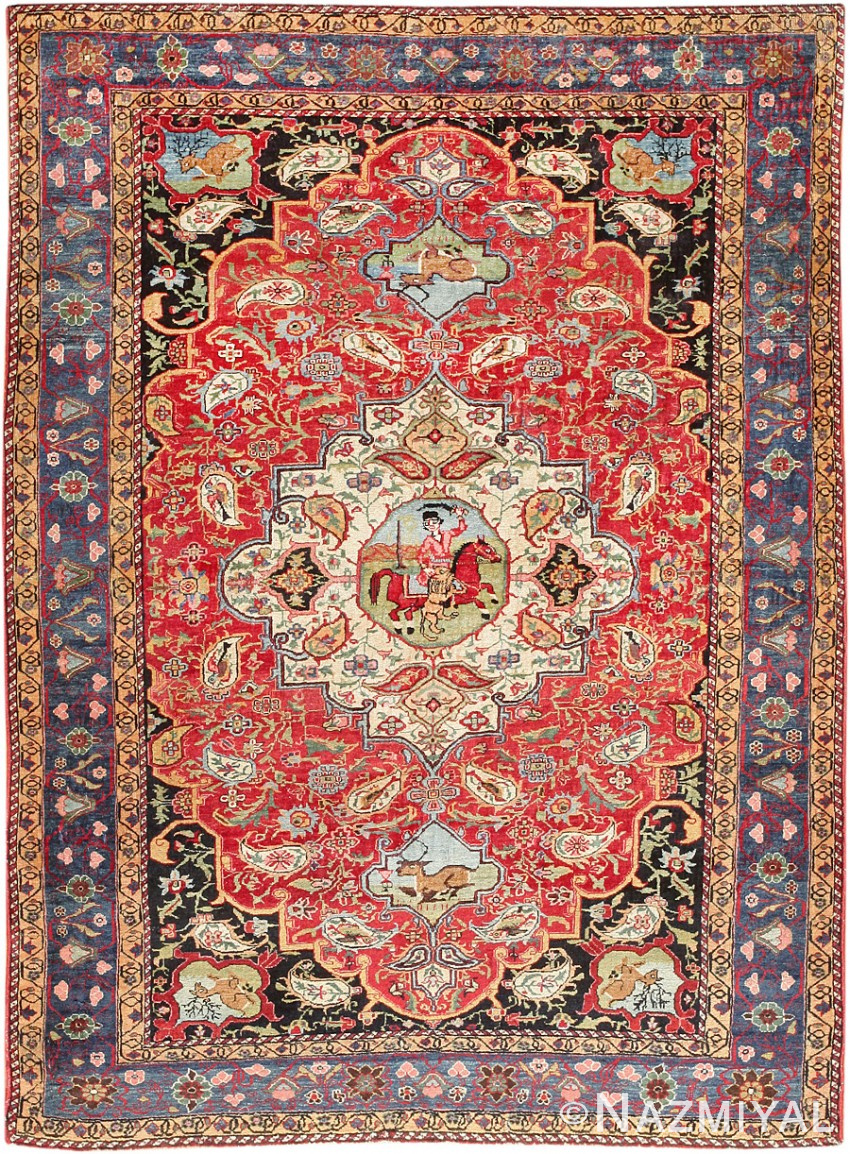 Antique Persian Bakhtiari Rug 47643 Detail/Large View