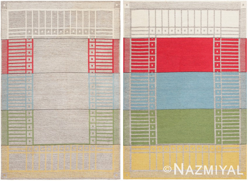 Beautiful Double-Sided Vintage Scandinavian Rug 47675 Nazmiyal Antique Rugs