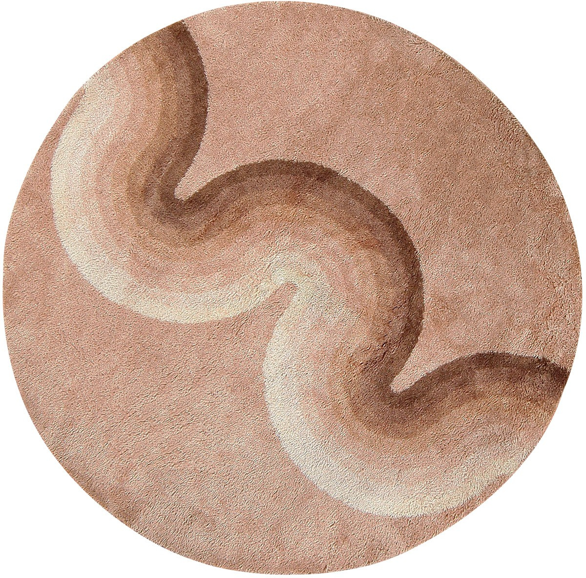 Vintage Round Swedish Rya Rug By Verner Panton 47697 Nazmiyal Antique Rugs