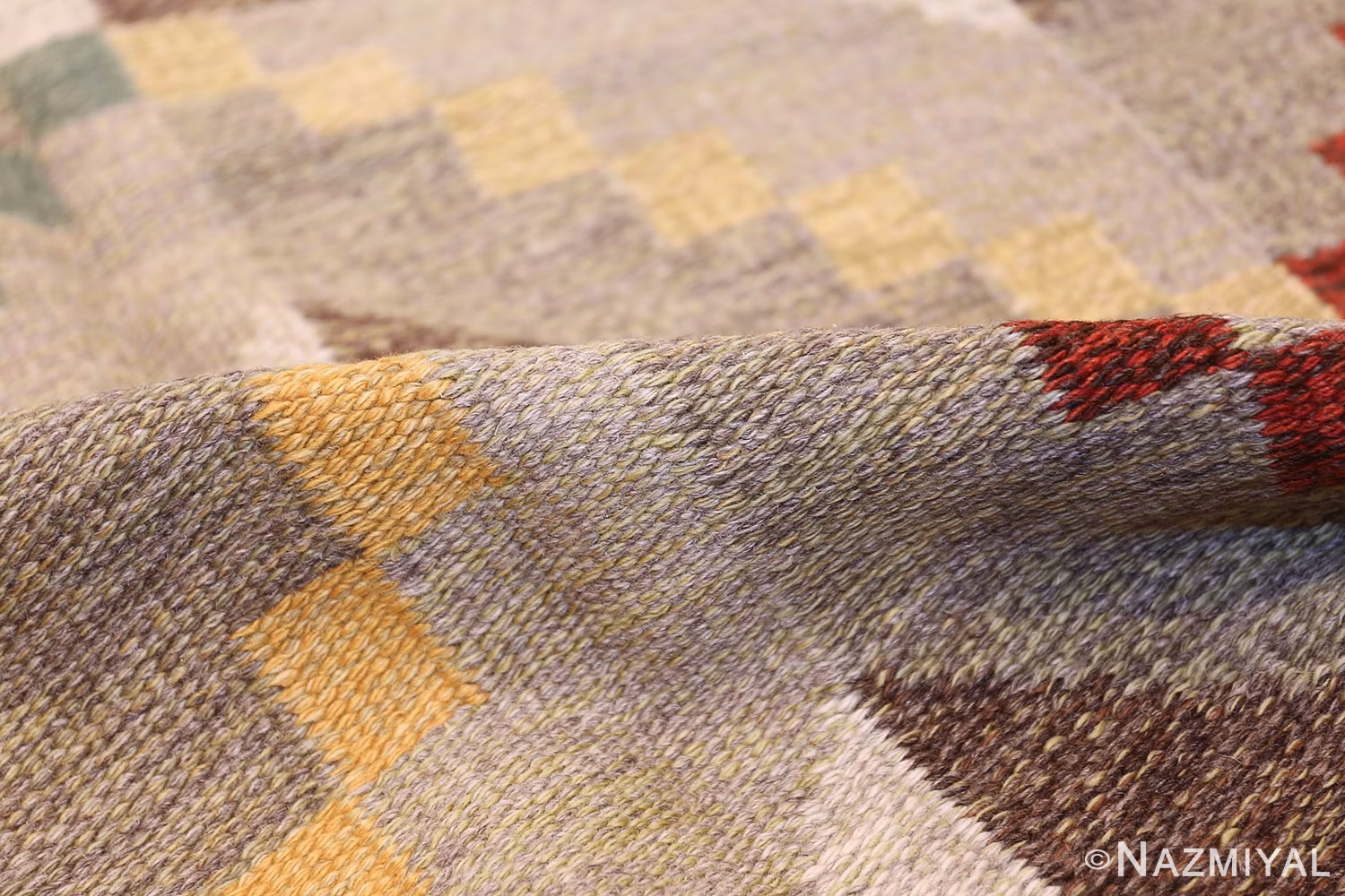 Vintage Scandinavian Swedish Rug by Brita Grahn 47668 Colorful Pile Nazmiyal