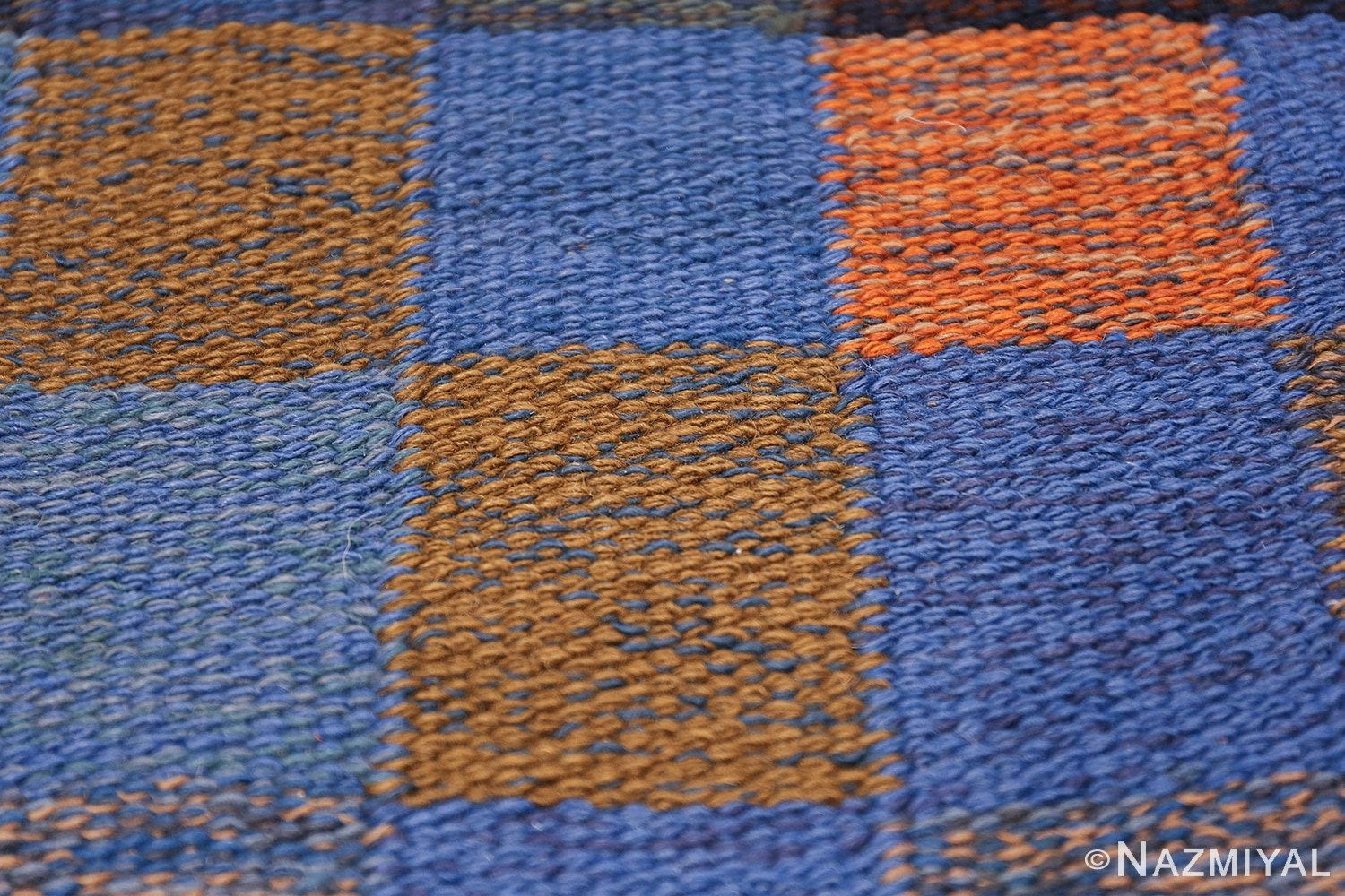 Vintage Swedish Rug by Karin Jonsson 47666 Three Colorful Squares Nazmiyal