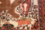 antique persian farahan mythological rug 47606 horse Nazmiyal