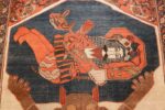 antique persian farahan mythological rug 47606 rostam Nazmiyal