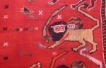 antique persian qashqai horse cover 47878 lion Nazmiyal