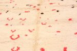Background Ivory and Red Vintage Mid Century Moroccan rug 47939 by Nazmiyal