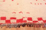 Border Ivory and Red Vintage Mid Century Moroccan rug 47939 by Nazmiyal
