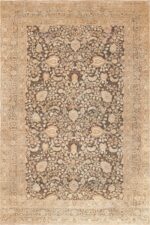 Brown Background Antique Persian Khorassan Carpet 47696 Nazmiyal