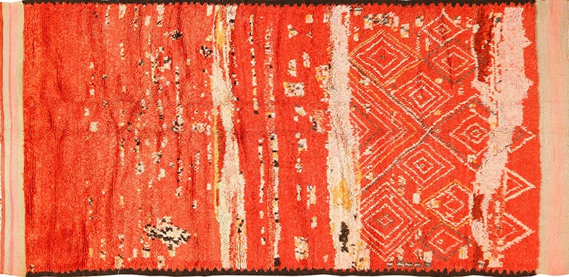 Colorful Tribal Vintage Berber Moroccan Rug 49893 - Nazmiyal