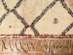 Ivory Vintage Moroccan Rug Border 47931 by Nazmiyal Antique Rugs