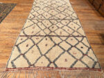 Ivory Vintage Moroccan Rug Detail Floor 47931 by Nazmiyal Antique Rugs