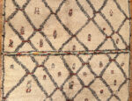 Ivory Vintage Moroccan Rug Details 47931 by Nazmiyal Antique Rugs