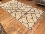 Ivory Vintage Moroccan Rug Floor 47931 by Nazmiyal Antique Rugs