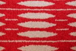 mid century vintage double sided swedish rug 47788 red Nazmiyal