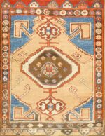 Tribal Antique Turkish Karapinar Rug 47393 Nazmiyal