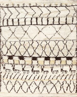 Vintage Square Size Moroccan Rug 47955 Detail/Large View