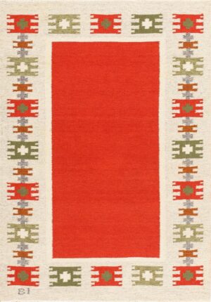 Vintage Swedish Scandinavian Rug 47787 Detail/Large View