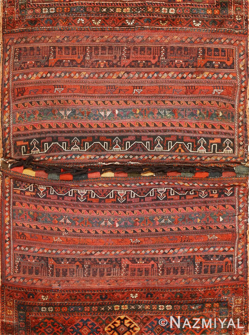 Antique Persian Bakhtiari Horse Cover 47876 Detail/Large View